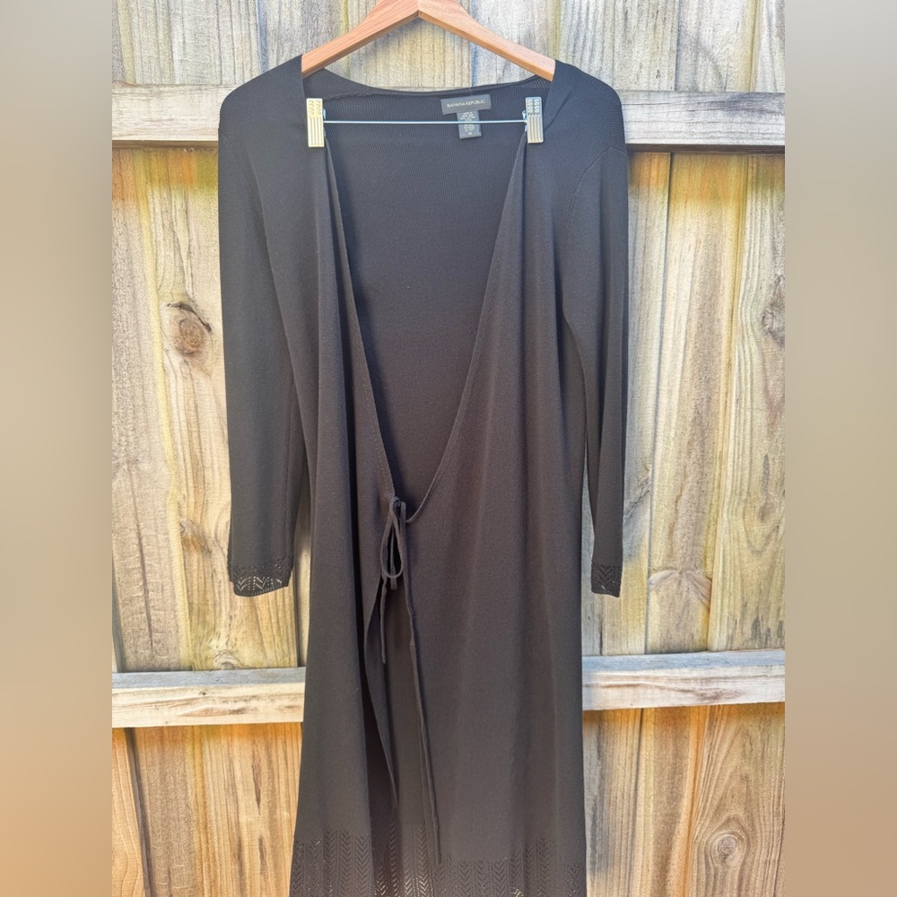 Banana Republic Black Long Cardigan